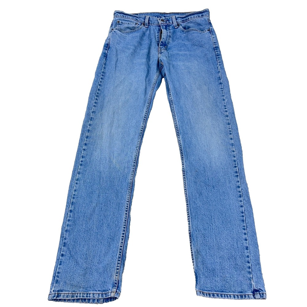Levis 505 Jeans Men 34x36 Straight Leg Regular Fit Med Wash Work Pants Denim A98